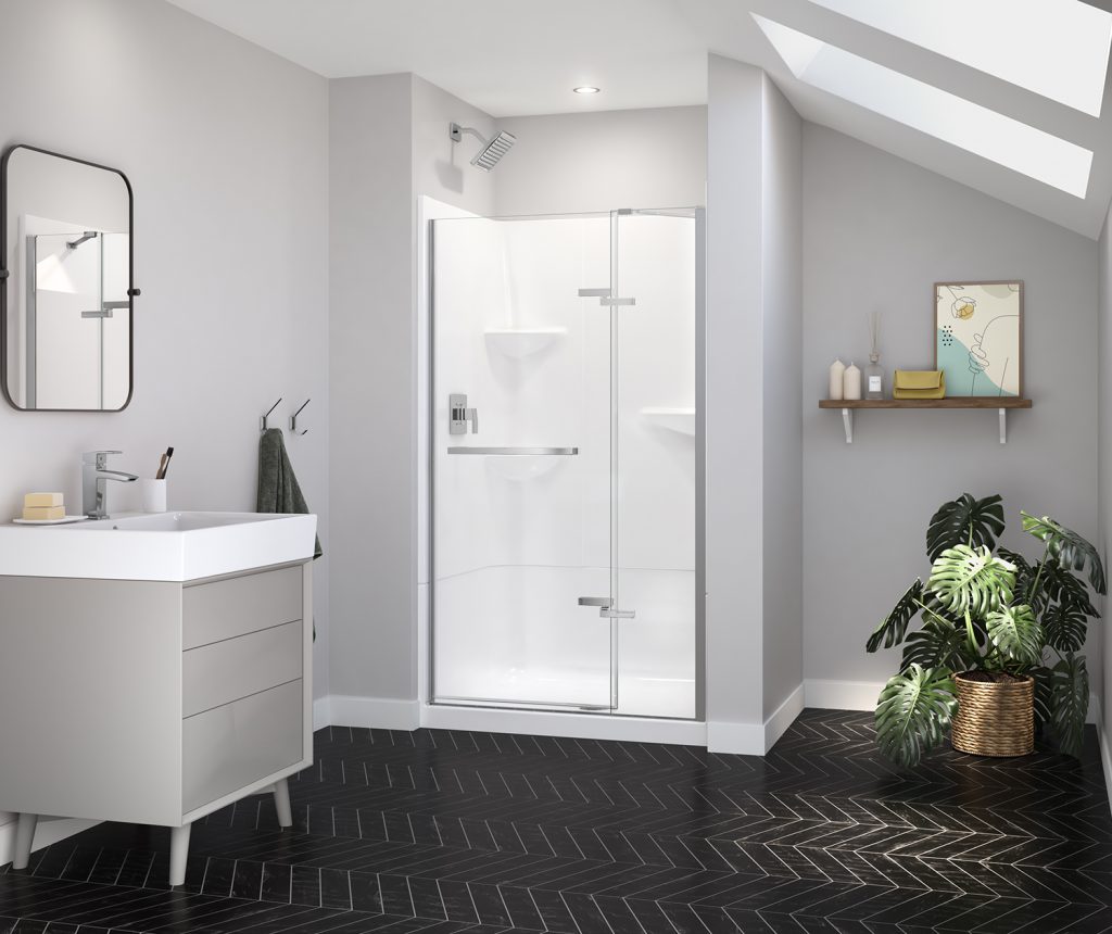 How to Know If I need a New Bathroom featuring a pivot door