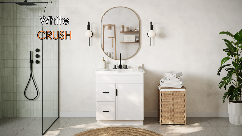 Crush white vanity