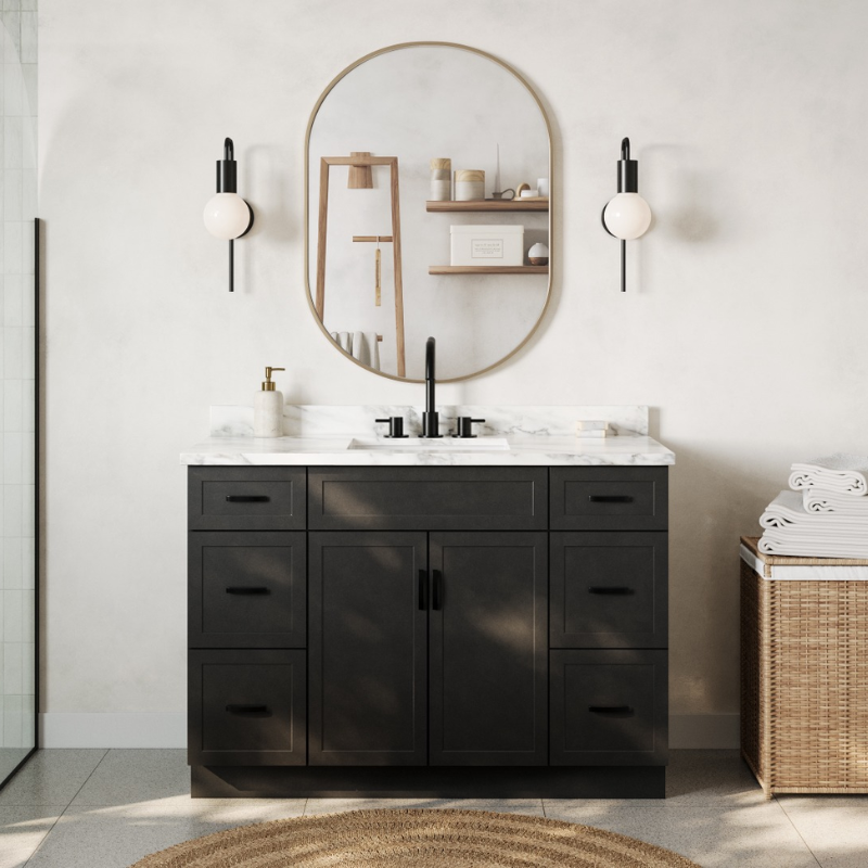 Crush - Narrow Black Shaker Vanity