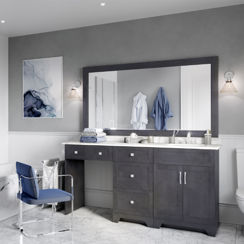 Fundamental-Step Grey Vanity