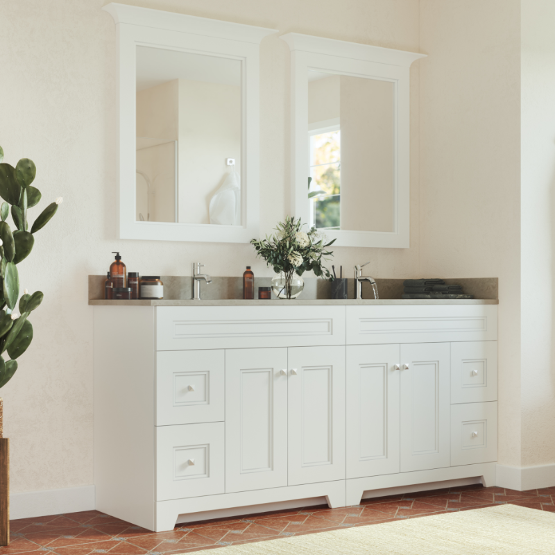 Fundamental-Step Shaker White Vanity
